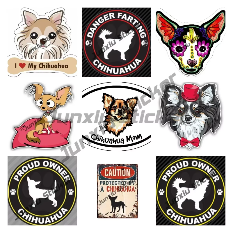 Laptop Accessories Brand - Chihuahua Mom Vinyl Sticker Cartoon Animal