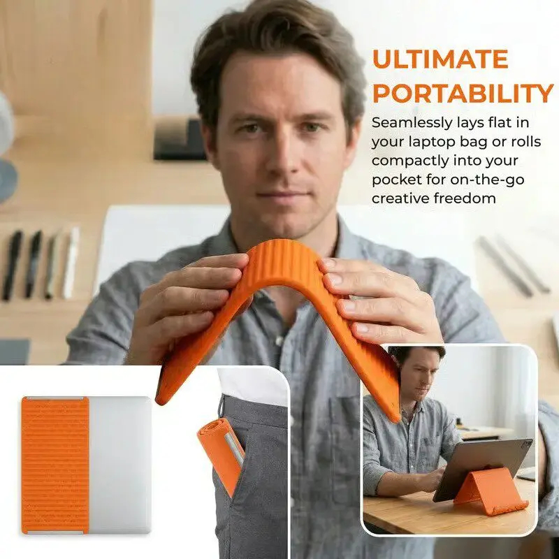 Laptop Extra Accessories - Silicone Foldable Phone Stand Tablets Laptops