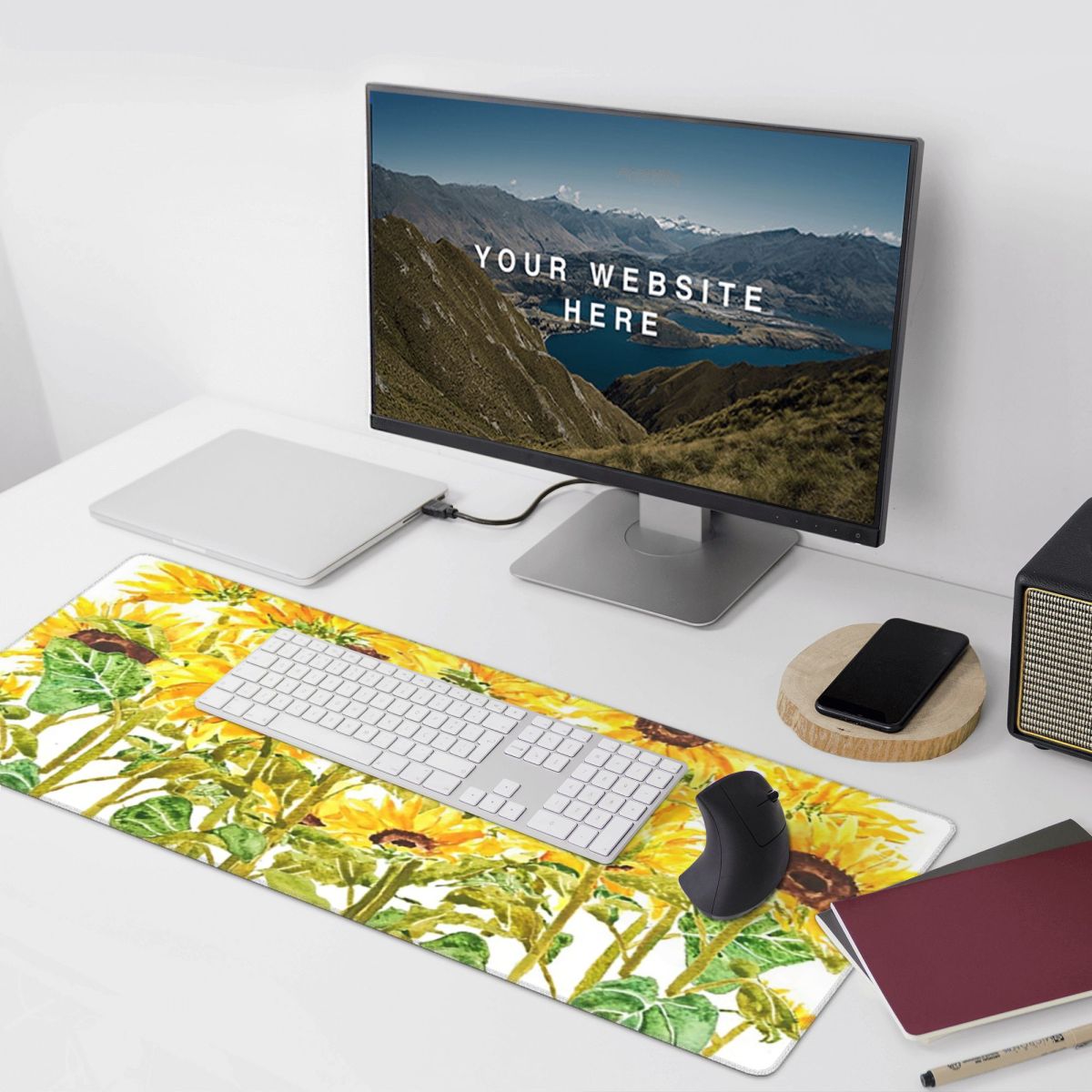 Sunflower Vibrant Yellow Flora - Yellow Laptop Accessories recensie en prijs