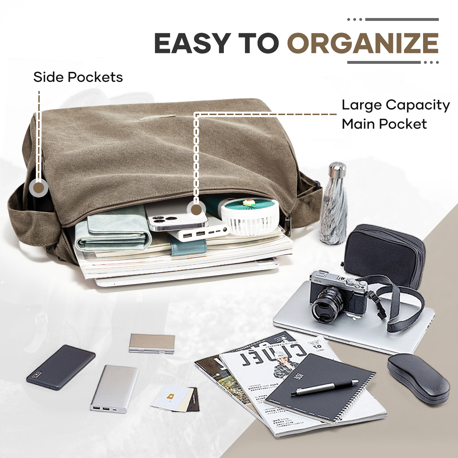 Vintage Men's Shoulder Bag Mes - Laptop Accessories Box recensie en prijs