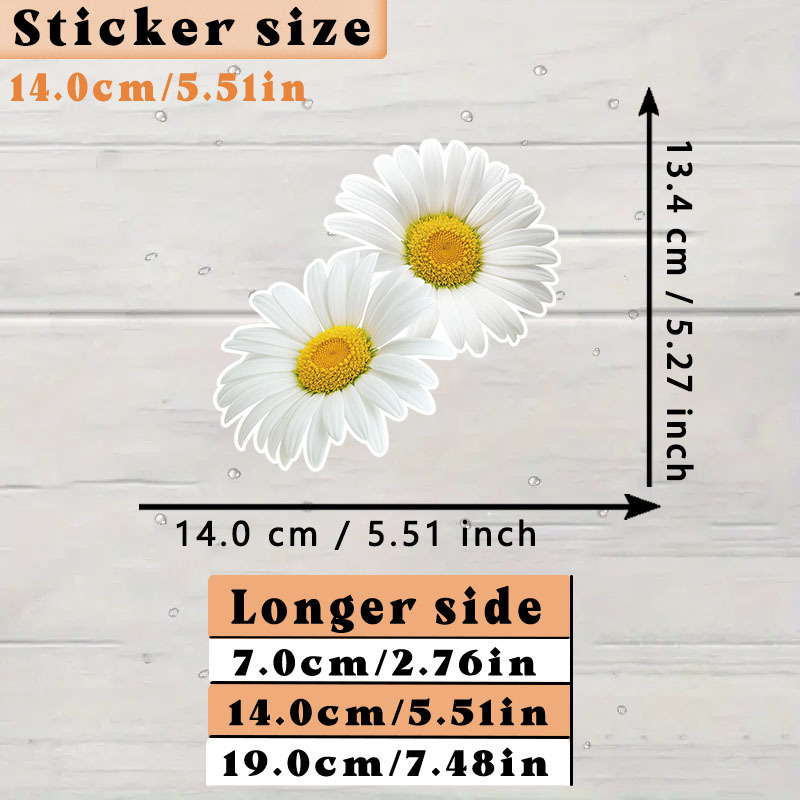 1pc Fashion Daisy Car Stickers - Yellow Laptop Accessories recensie en prijs