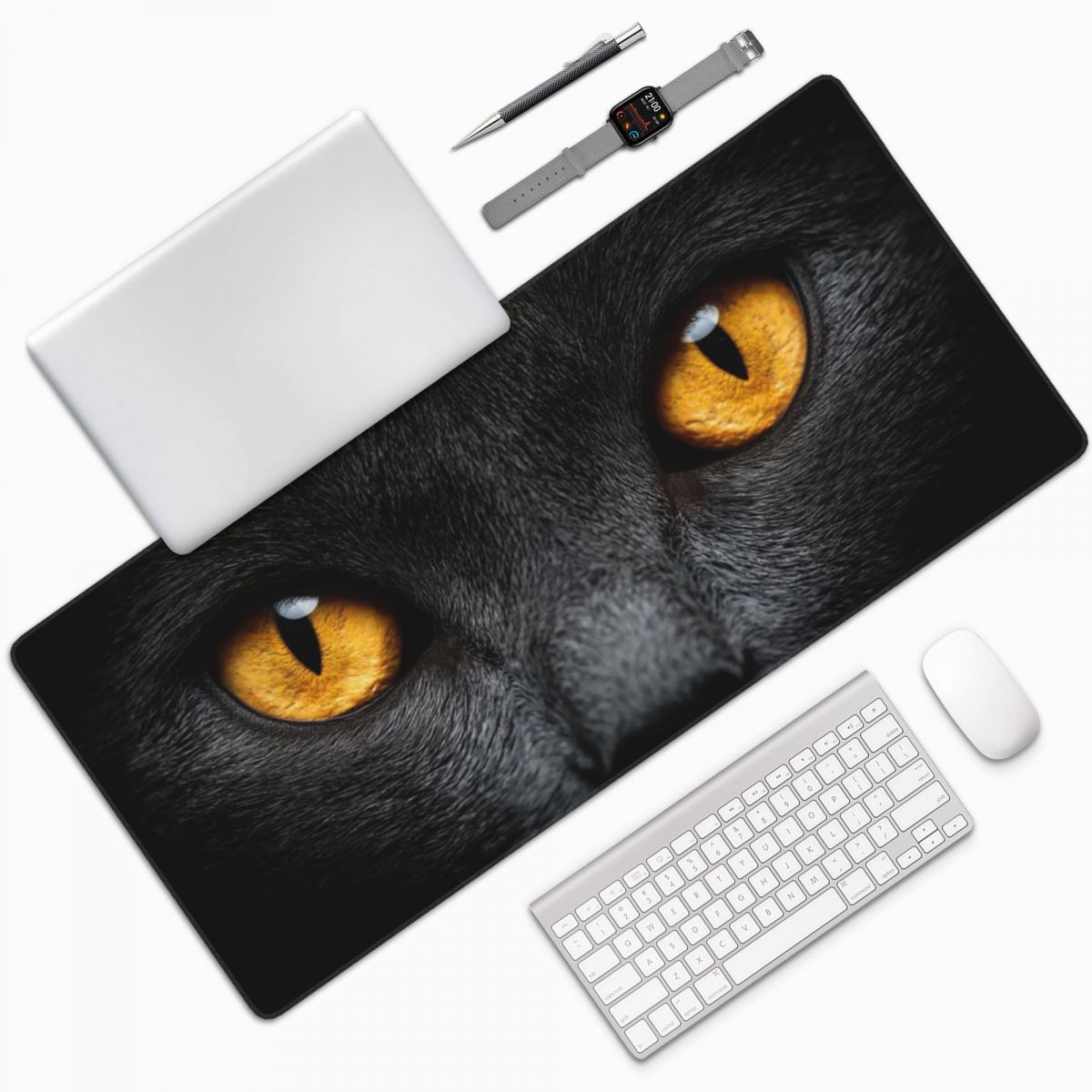 Black Cat Face And Yellow Eyes - Yellow Laptop Accessories recensie en prijs