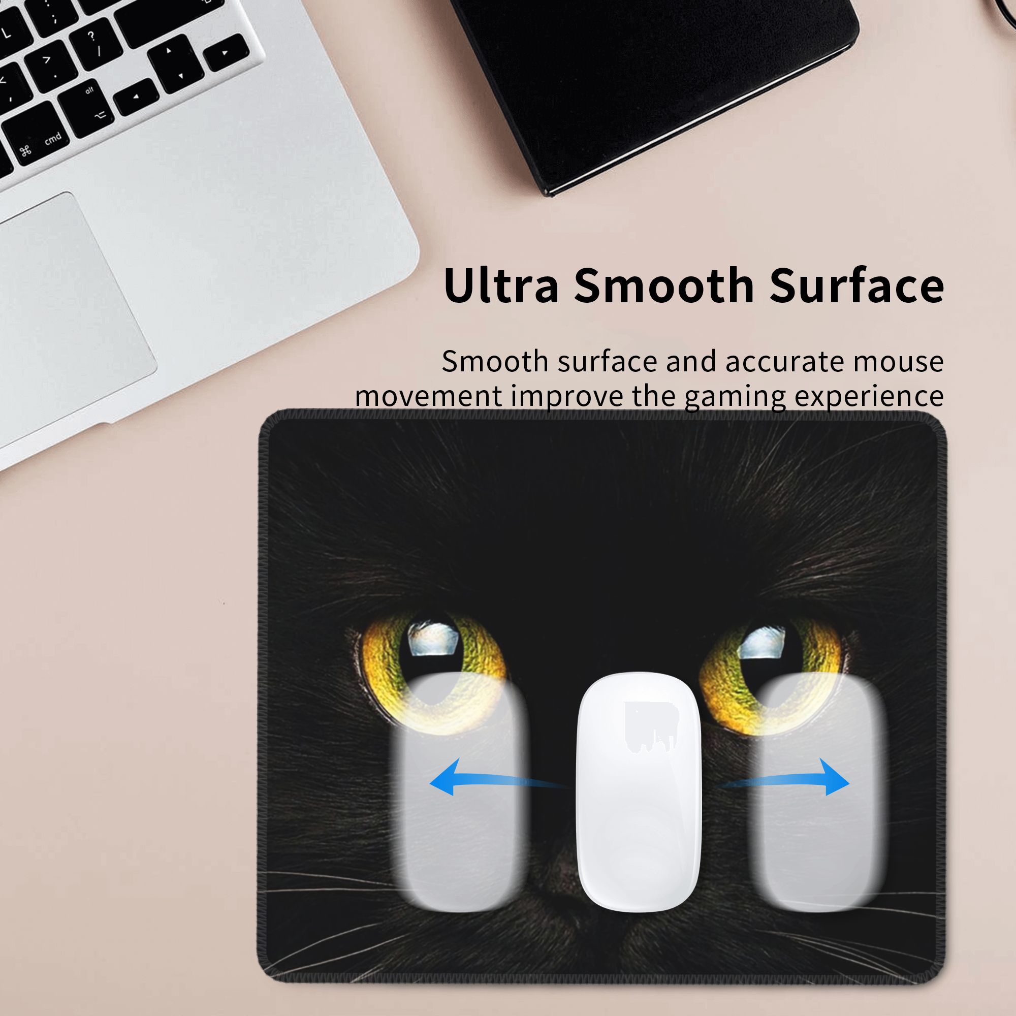 Black Cat Face And Yellow Eyes - Yellow Laptop Accessories recensie en prijs