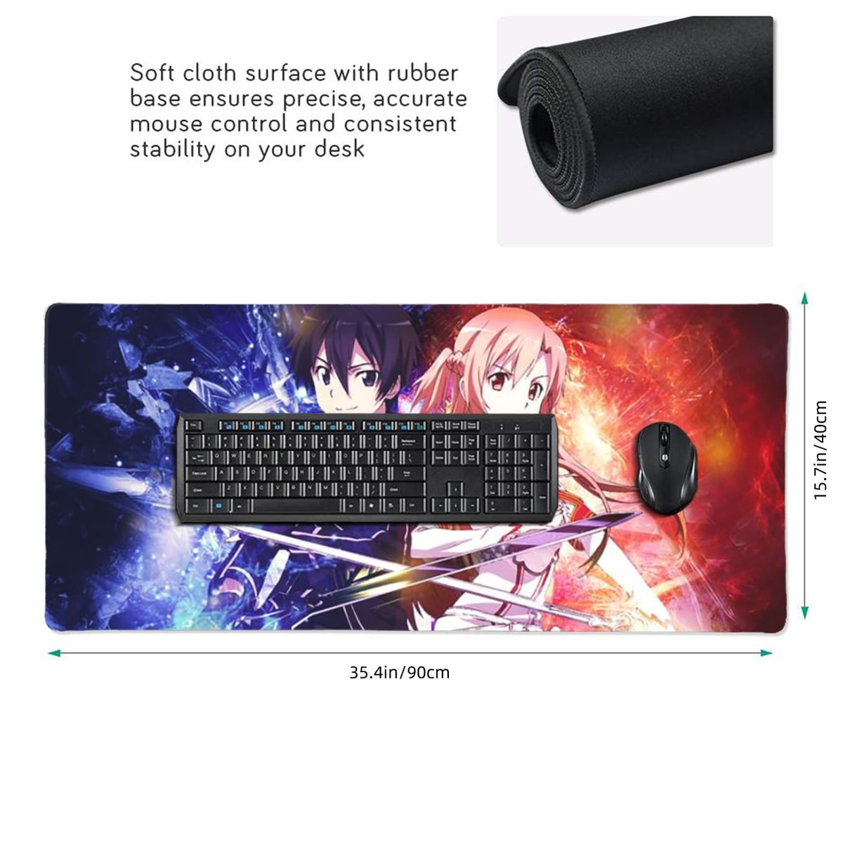 Large Mouse Pad Sword Art Onli - Laptop Accessories Online recensie en prijs