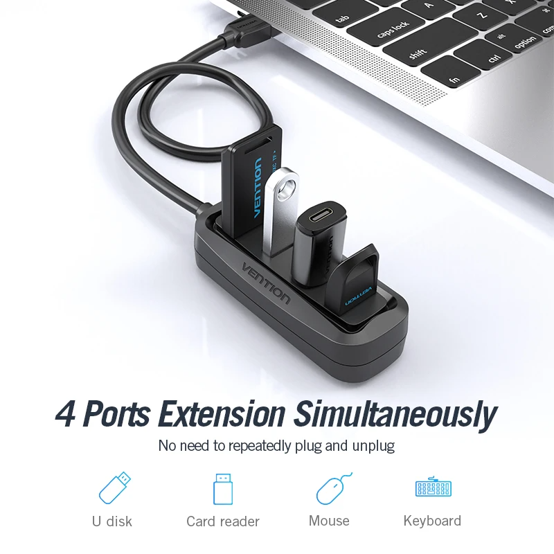 Vention USB 2.0 HUB 4 Port wit - Laptop Accessories Macbook recensie en prijs