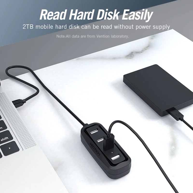 Vention USB 2.0 HUB 4 Port wit - Laptop Accessories Macbook recensie en prijs
