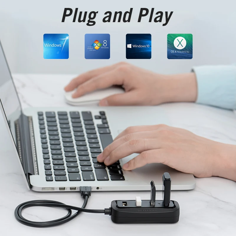 Vention USB 2.0 HUB 4 Port wit - Laptop Accessories Macbook recensie en prijs