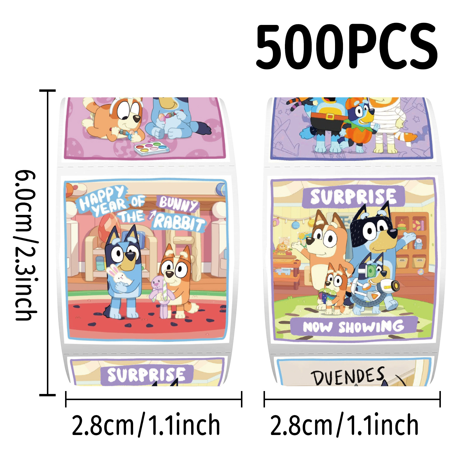 Wholesale 500Pcs/Roll Bluey St - Laptop Accessories Parts recensie en prijs