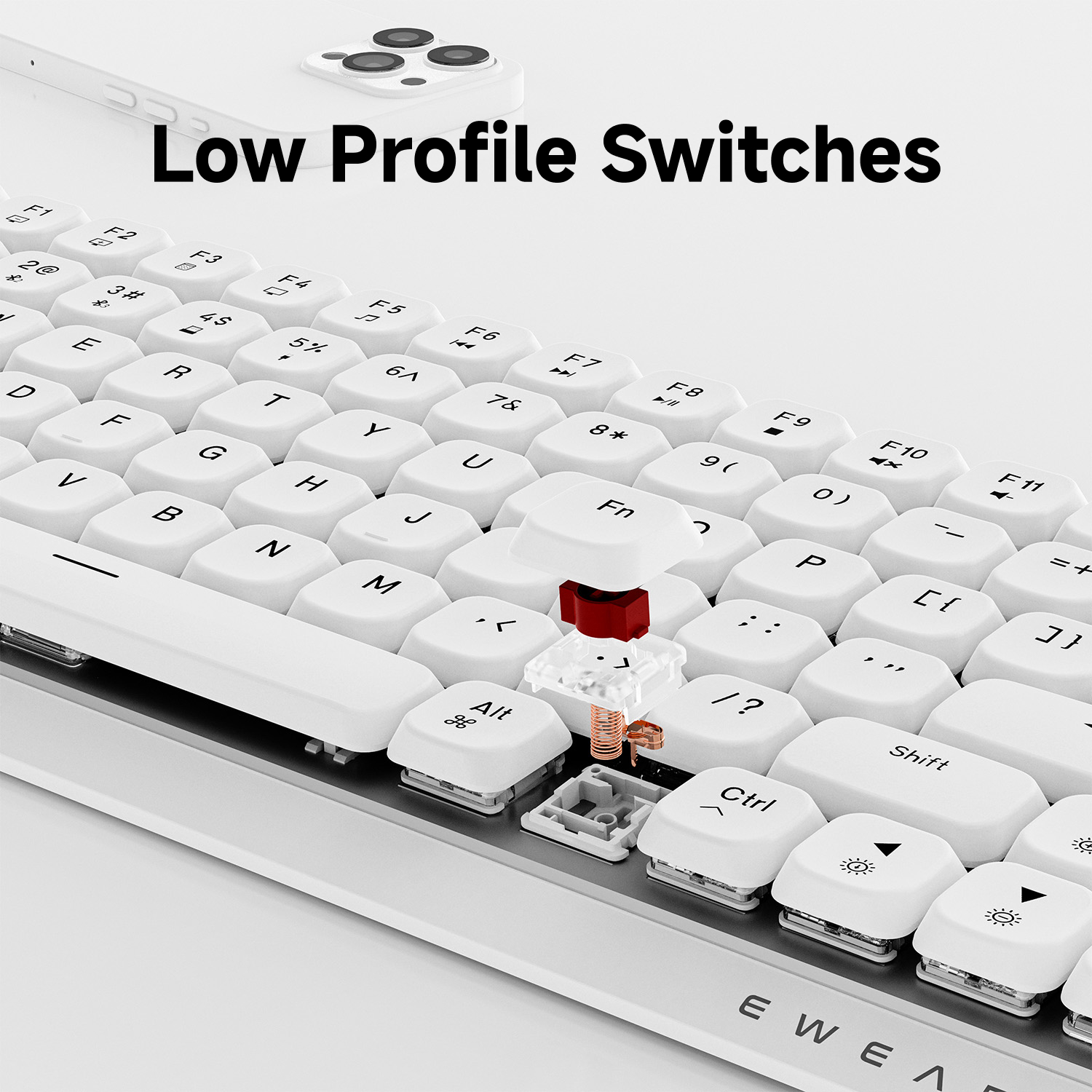 EWEADN 84 Keys Tri-Mode Low Pr - Laptop Extra Accessories recensie en prijs