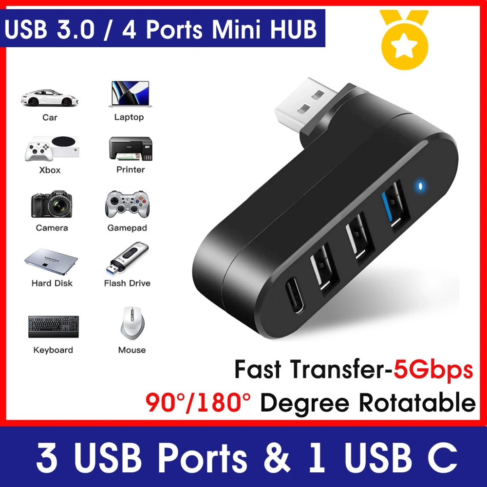 Mini Splitter 4 Ports USB Hub  - Laptop Accessories Macbook recensie en prijs